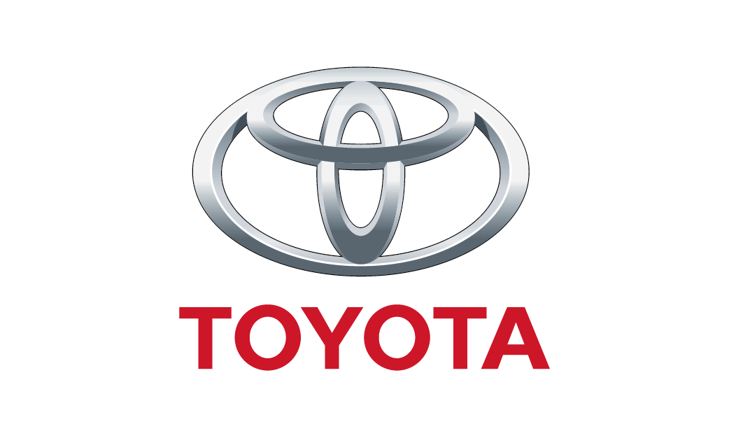 The toyota logo is on a white background.