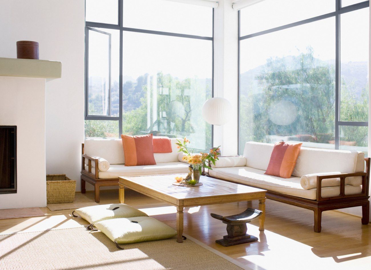 A Living Room With Two Couches And A Coffee Table — Ocean Charm Upholstery In Southport, QLD