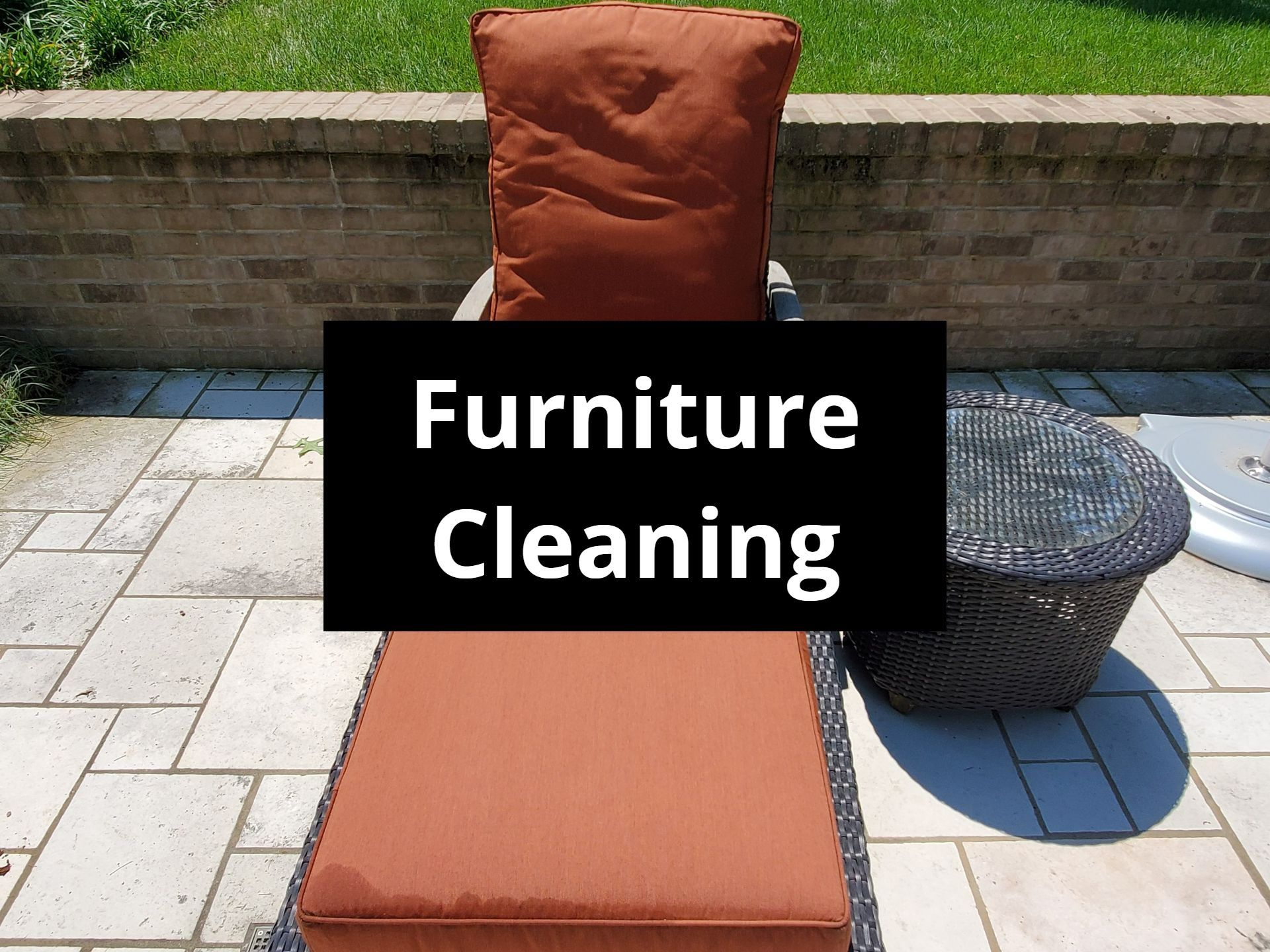 Outdoor furniture with text