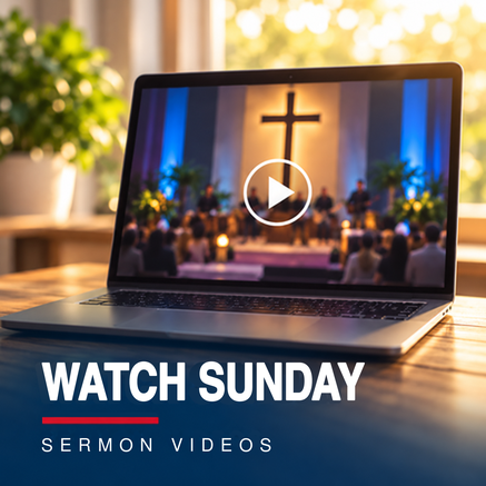 An open bible with the words watch sunday sermon videos above it
