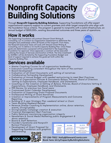Nonprofit coaching for beginners flyer