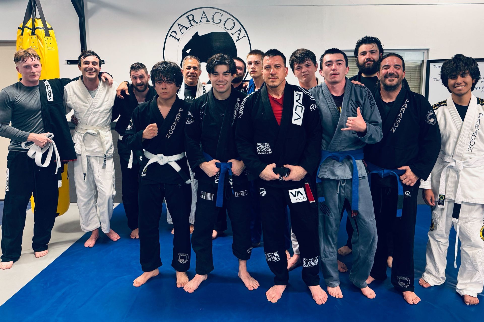 Students practicing brazilian jiu jitsu at Paragon Simi Valley in Simi Valley, CA to build confidence and resilience.