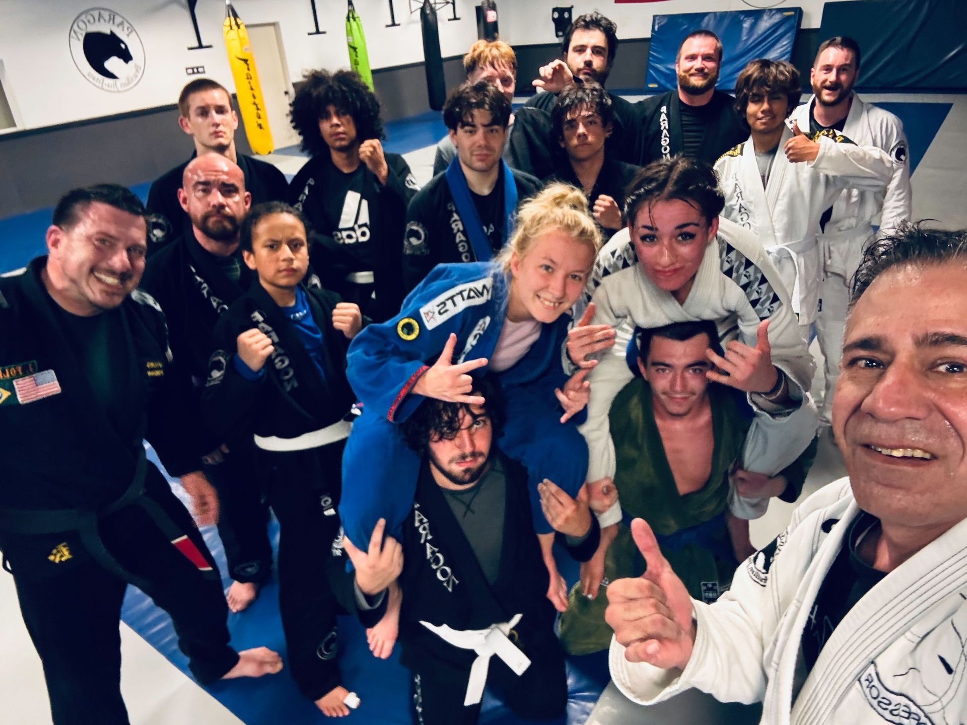 Adults training brazilian jiu jitsu at Paragon Simi Valley in Simi Valley, CA for stress relief and focus