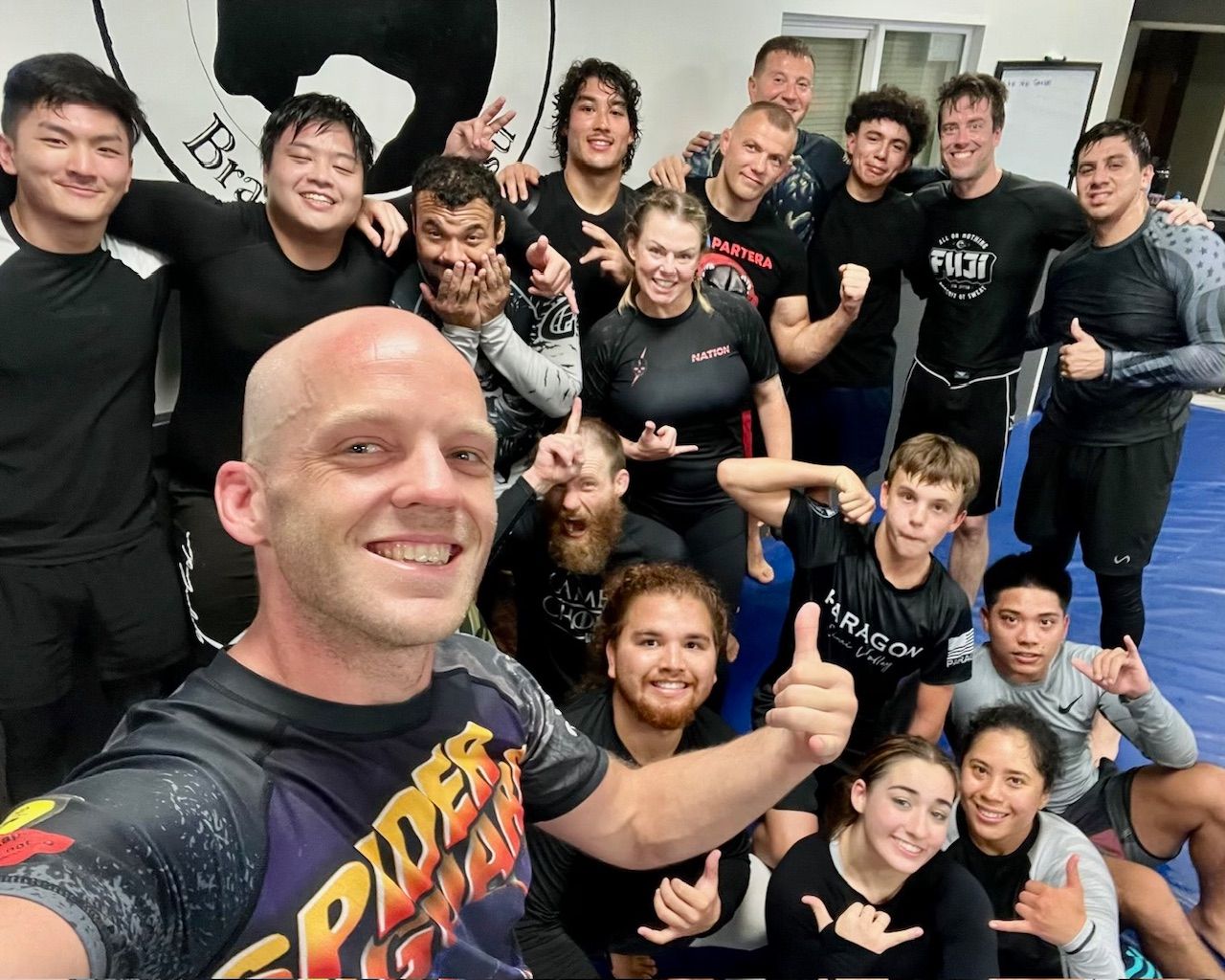 Teen students practicing brazilian jiu jitsu at Paragon Simi Valley in Simi Valley, CA, building leadership skills