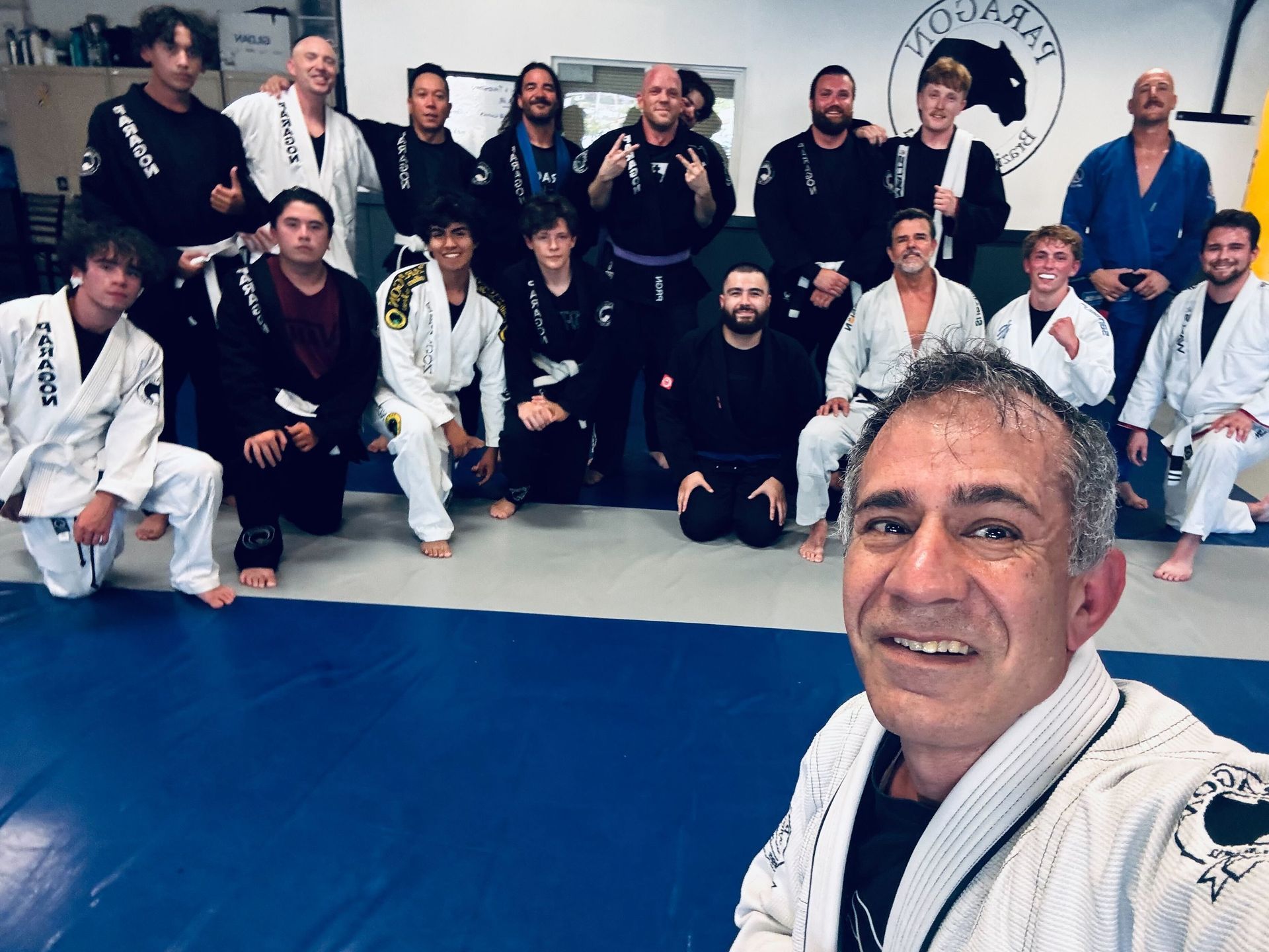 Students drilling brazilian jiu jitsu at Paragon Simi Valley in Simi Valley, CA, building focus and resilience.
