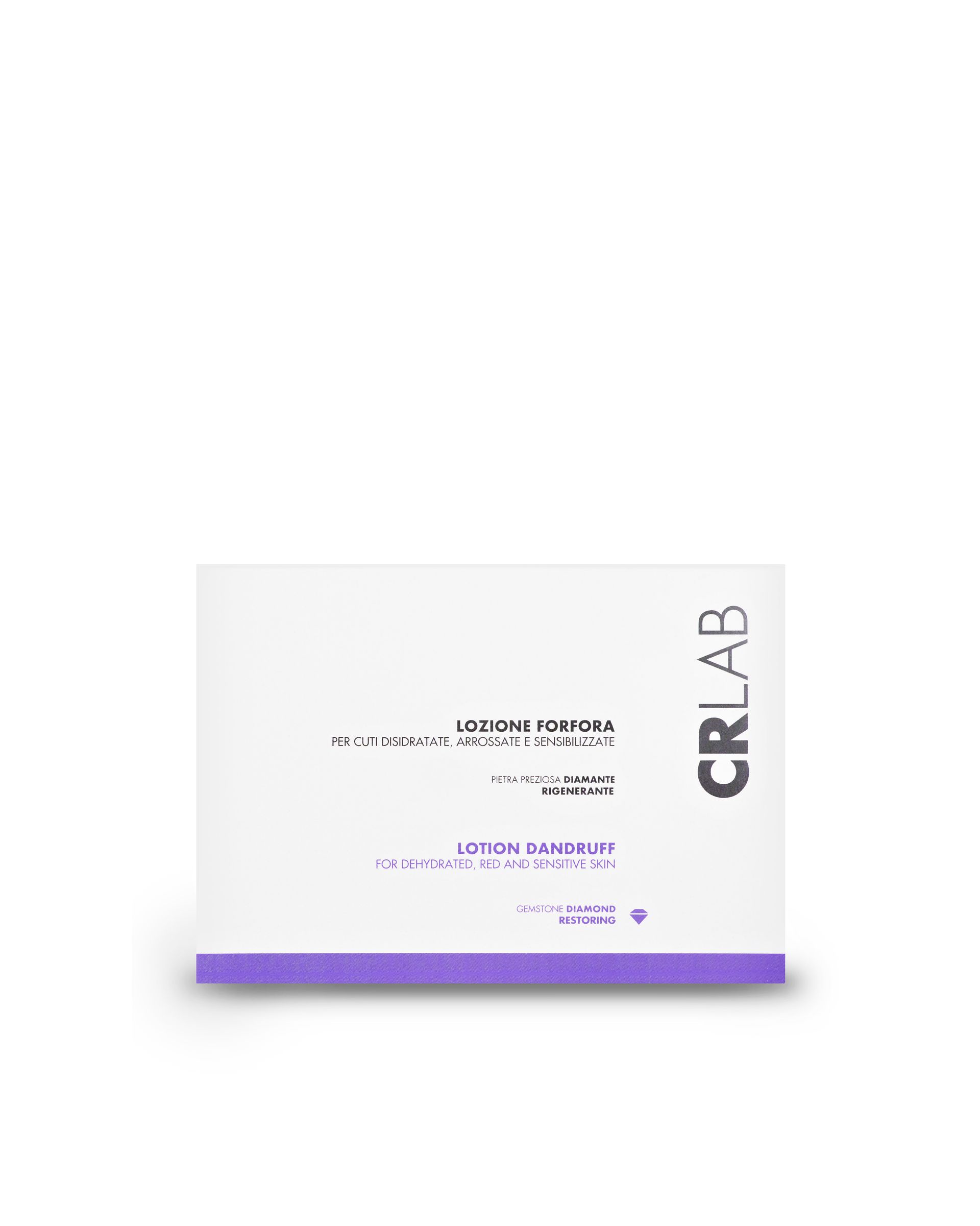 CRLAB anti-dandruff lotion box with purple branding and white packaging