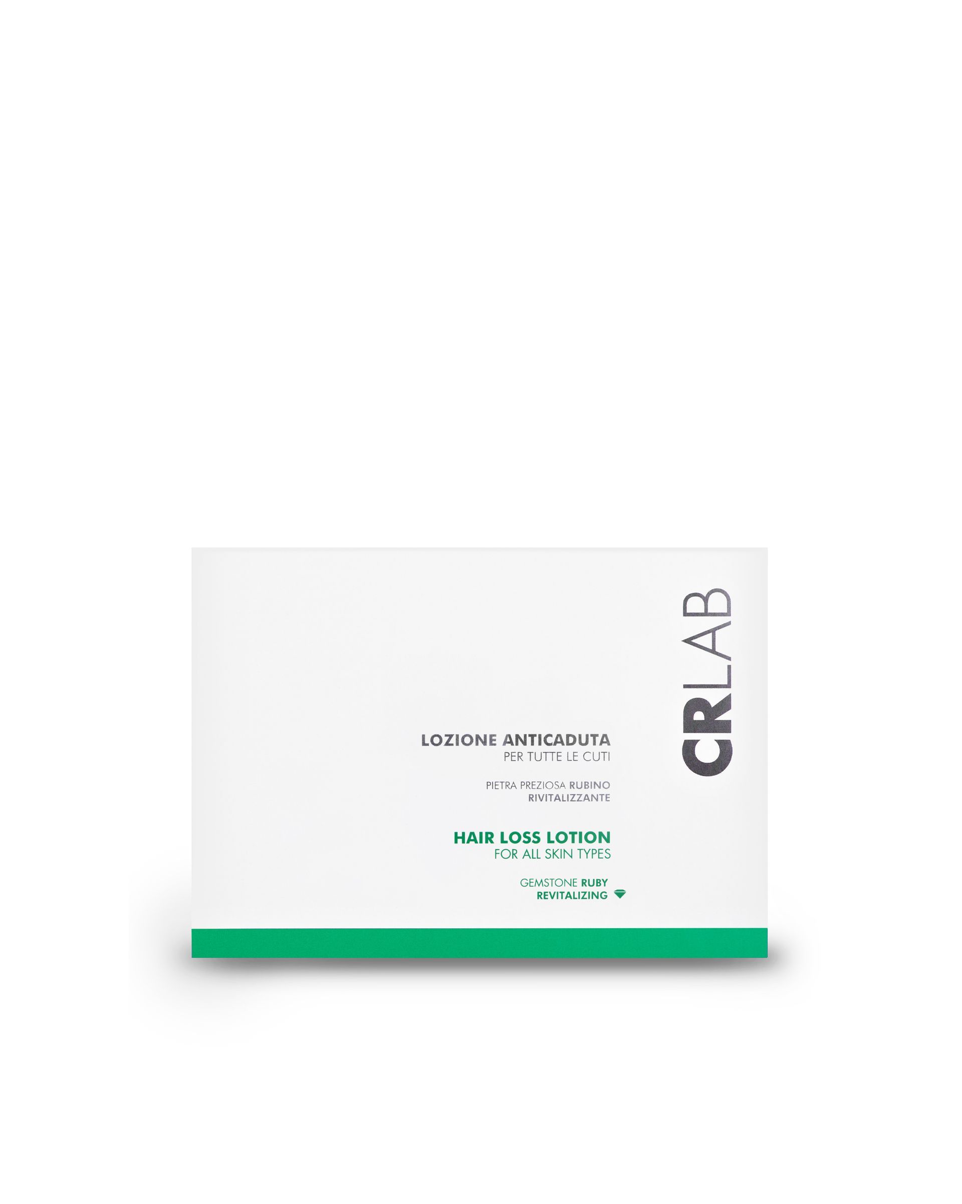 CRLAB hair loss lotion box front with green stripe and product name displayed