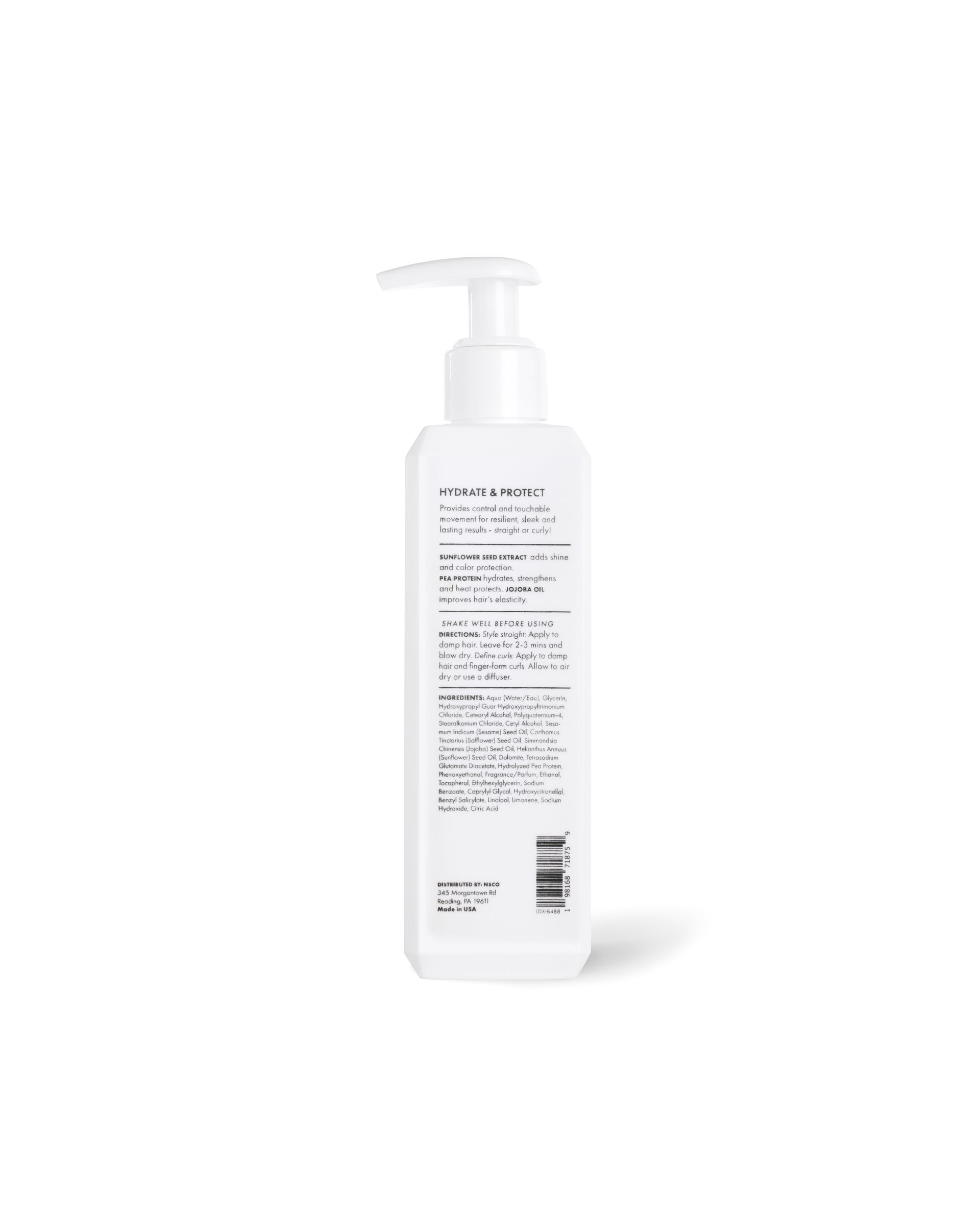 Lightweight white blow dry cream texture sphere