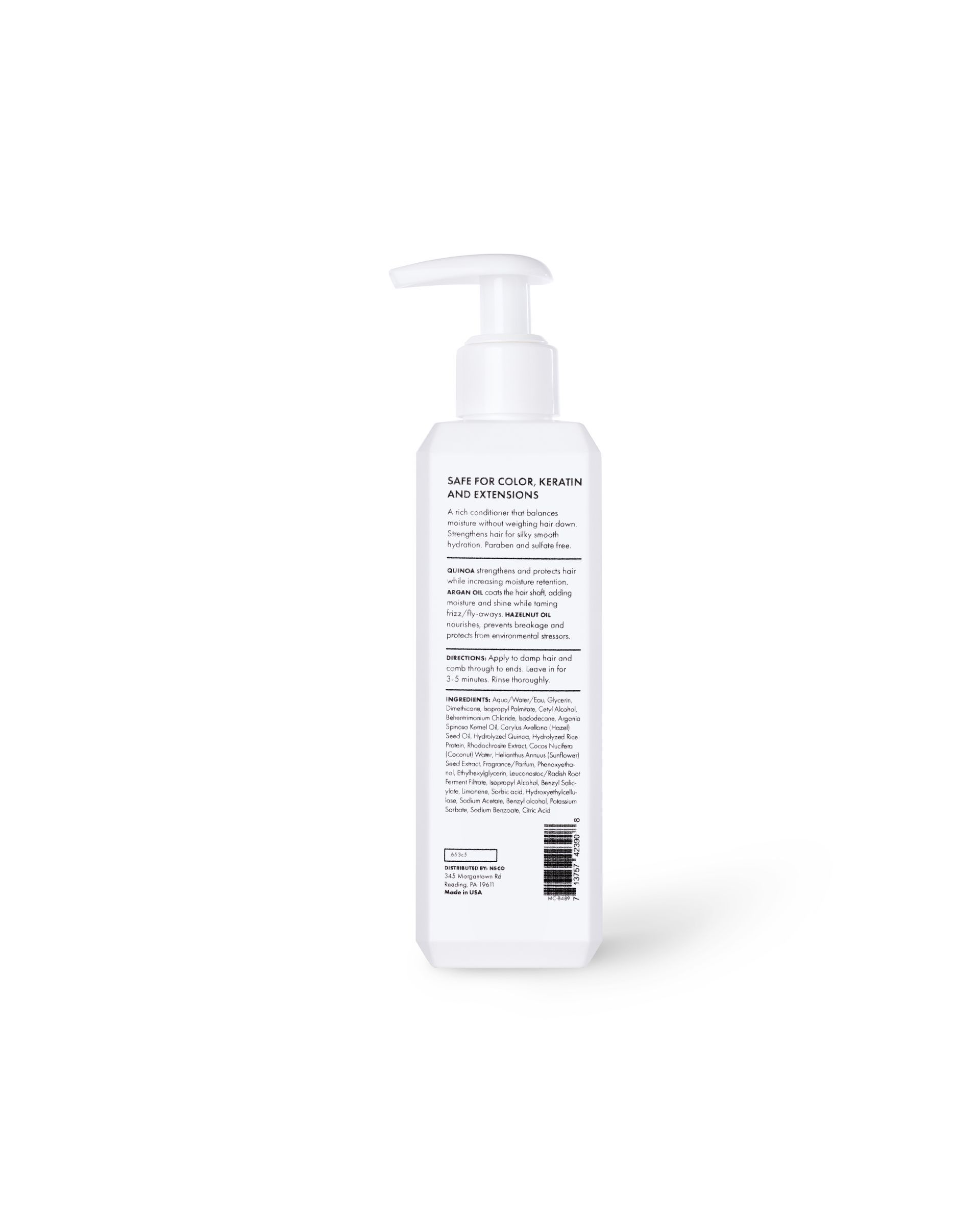 UHC Moisture Conditioner white bottle with pump dispenser, teal logo and front label