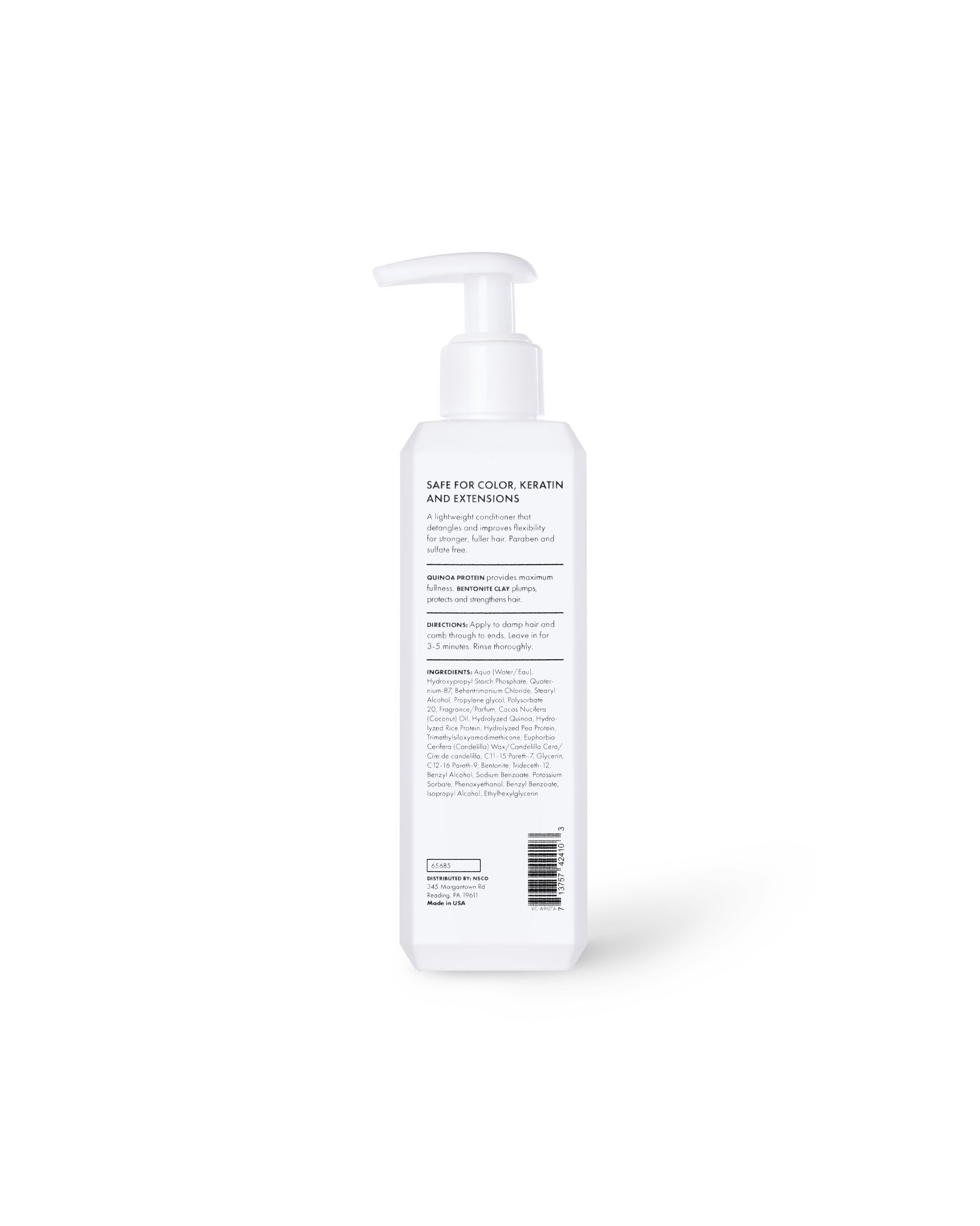 Peach-toned conditioning cream texture with glossy finish