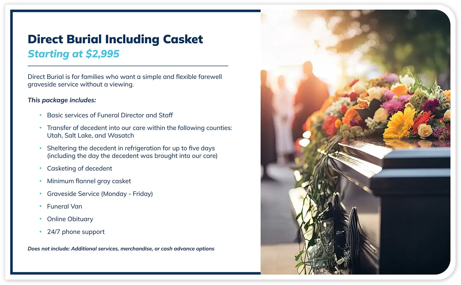 Direct Burial Including Casket