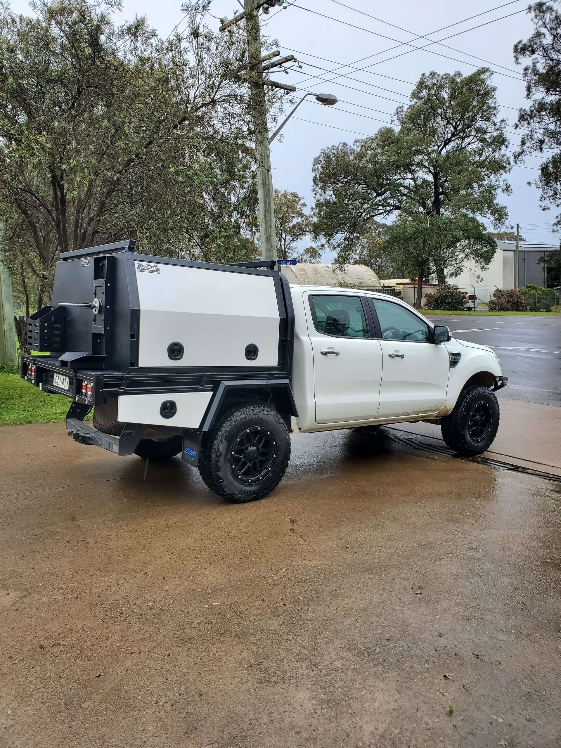 Black and White Canopy — Wilberforce, NSW — Rolloc Industries
