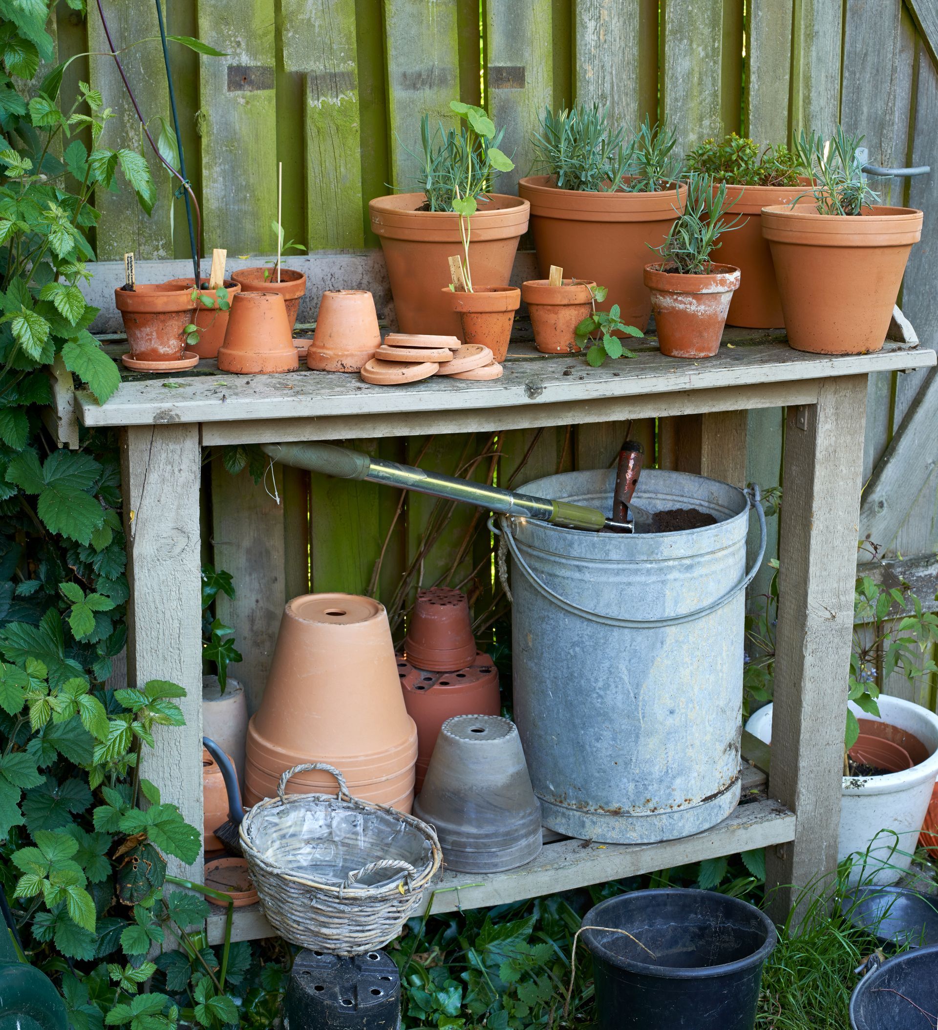The Ostara's Grove potting bench for farm-fresh flowers and pumpkins