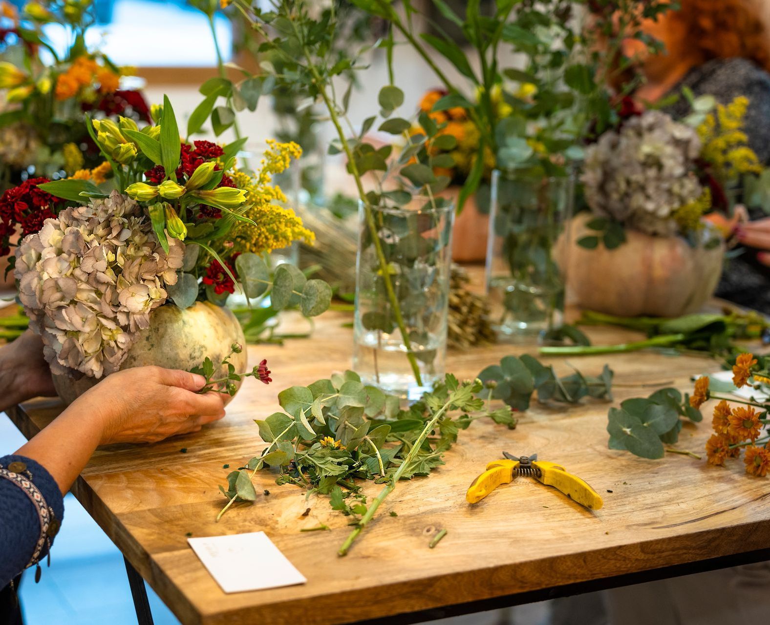 Vermont flower arranging workshop