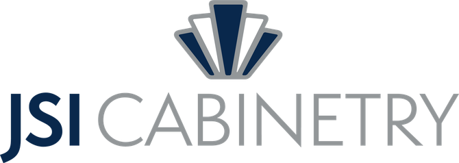 JSI Cabinetry logo in navy and gray with a stylized cabinet icon above the name