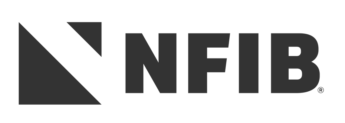NFIB logo in black with a stylized geometric mark and bold letters on a white background