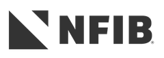 NFIB logo in black with a stylized triangular mark on a white background
