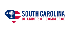 South Carolina Chamber of Commerce logo with blue and red state emblem and text