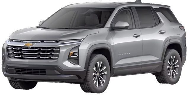 Silver Chevrolet Traverse SUV parked against a white background.