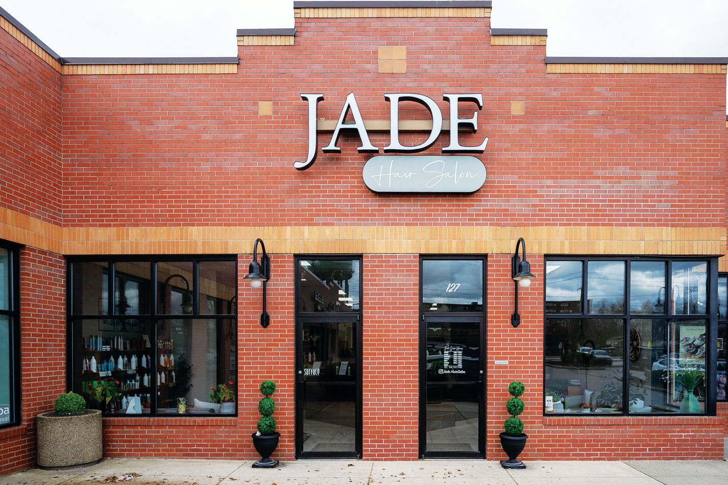 A brick storefront with 