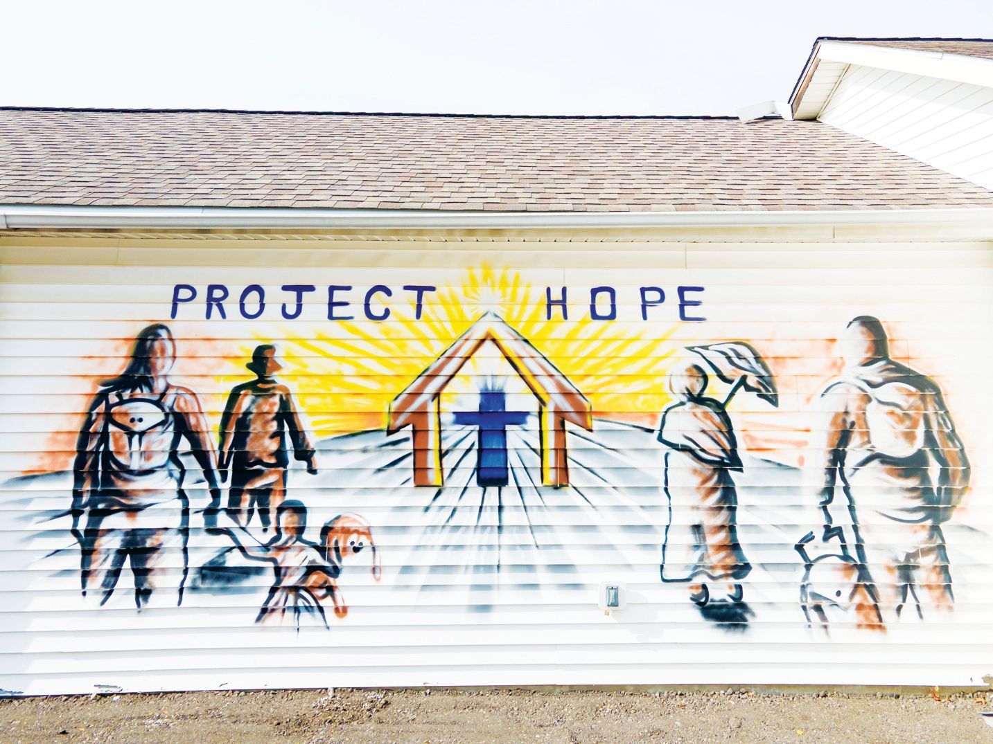 A mural titled 