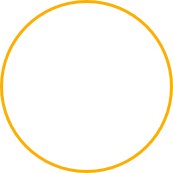 A yellow circle on a white background.