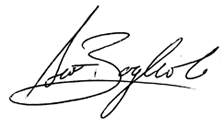 A black cursive signature on a white background.