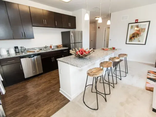 Kitchen at Overlook at Franklin Square apartments in Baltimore, MD.