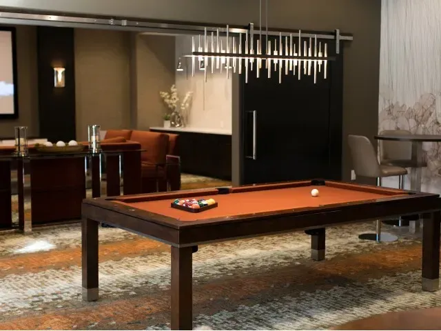 Pool table at Overlook at Franklin Square apartments in Baltimore, MD.
