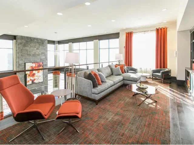 Loft seating area at Overlook at Franklin Square apartments in Baltimore, MD.