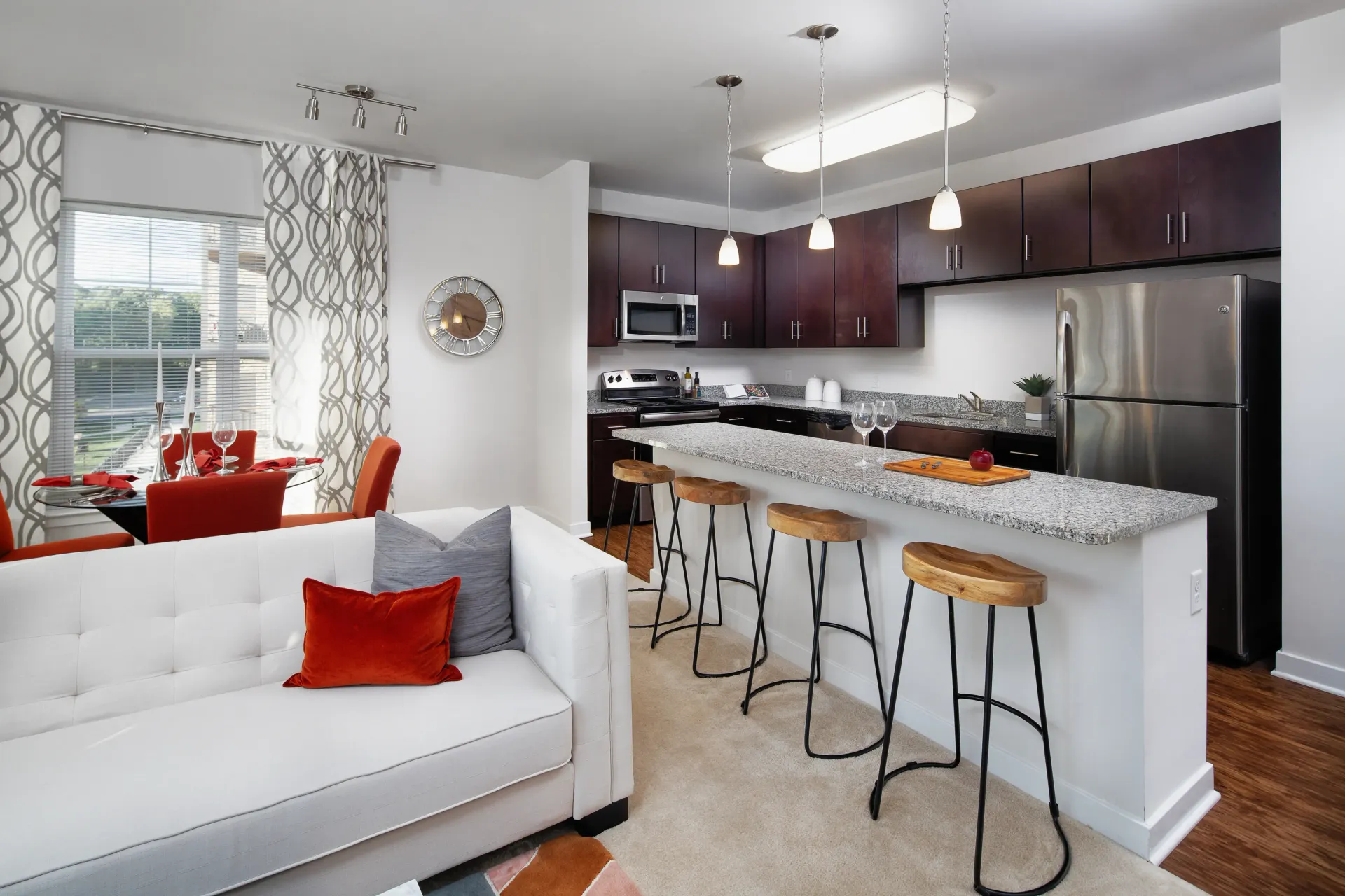 Kitchen at Overlook at Franklin Square apartments in Baltimore, MD.