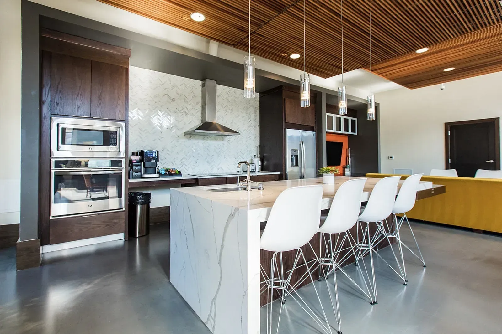 Community kitchen at Overlook at Franklin Square apartments in Baltimore, MD.