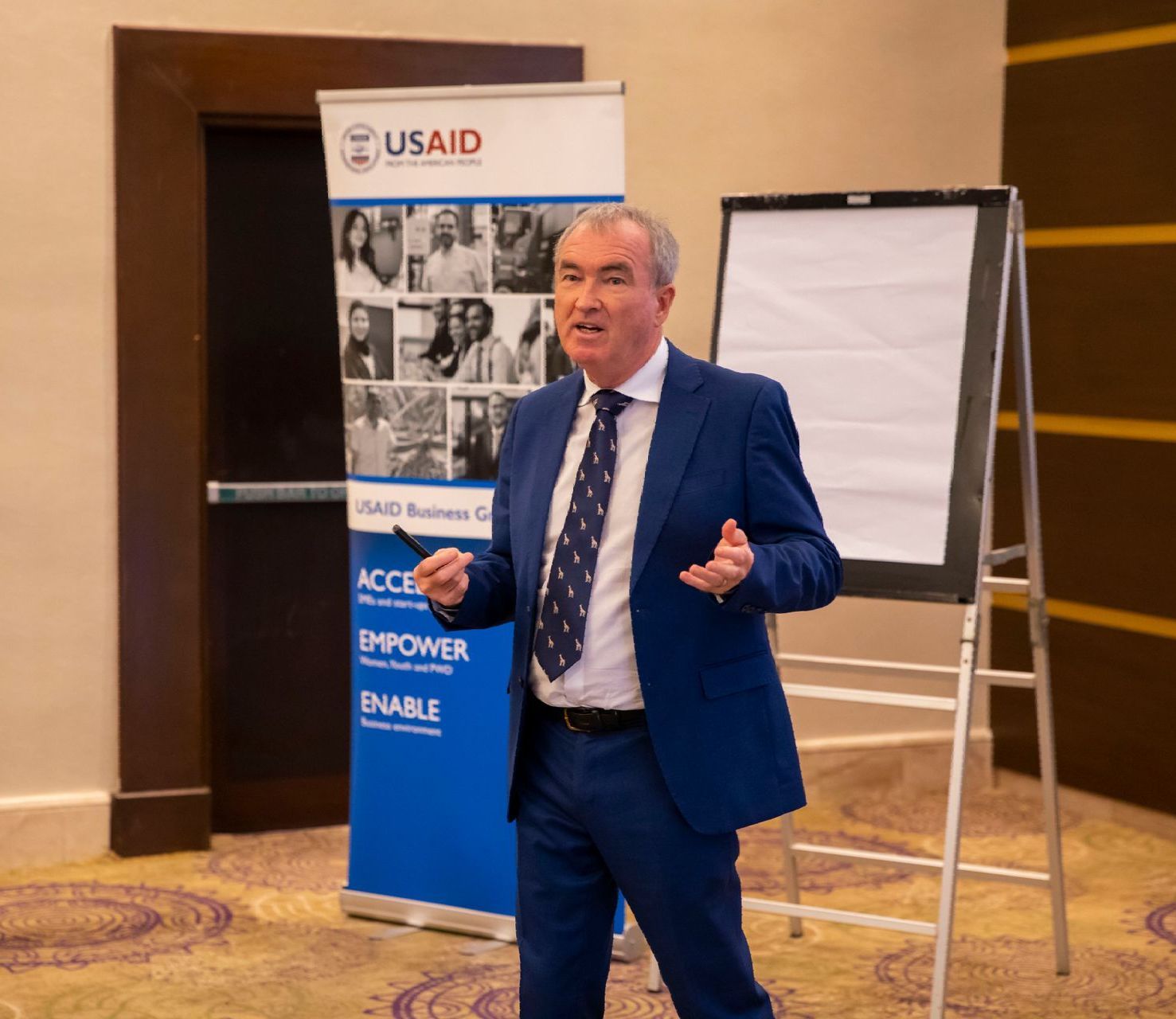 Julian Lawson Hill delivering SME international e-commerce training in Jordan