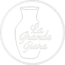 Logo circolare con un vaso stilizzato e la scritta