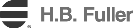 Un logo noir et blanc pour hb fuller