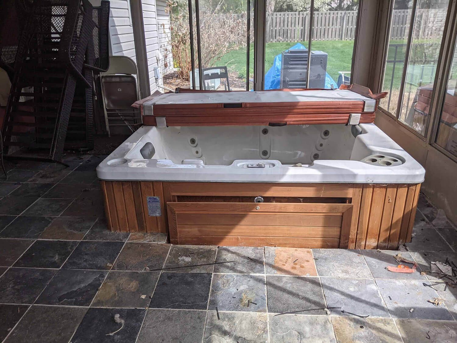 Hot tub removal