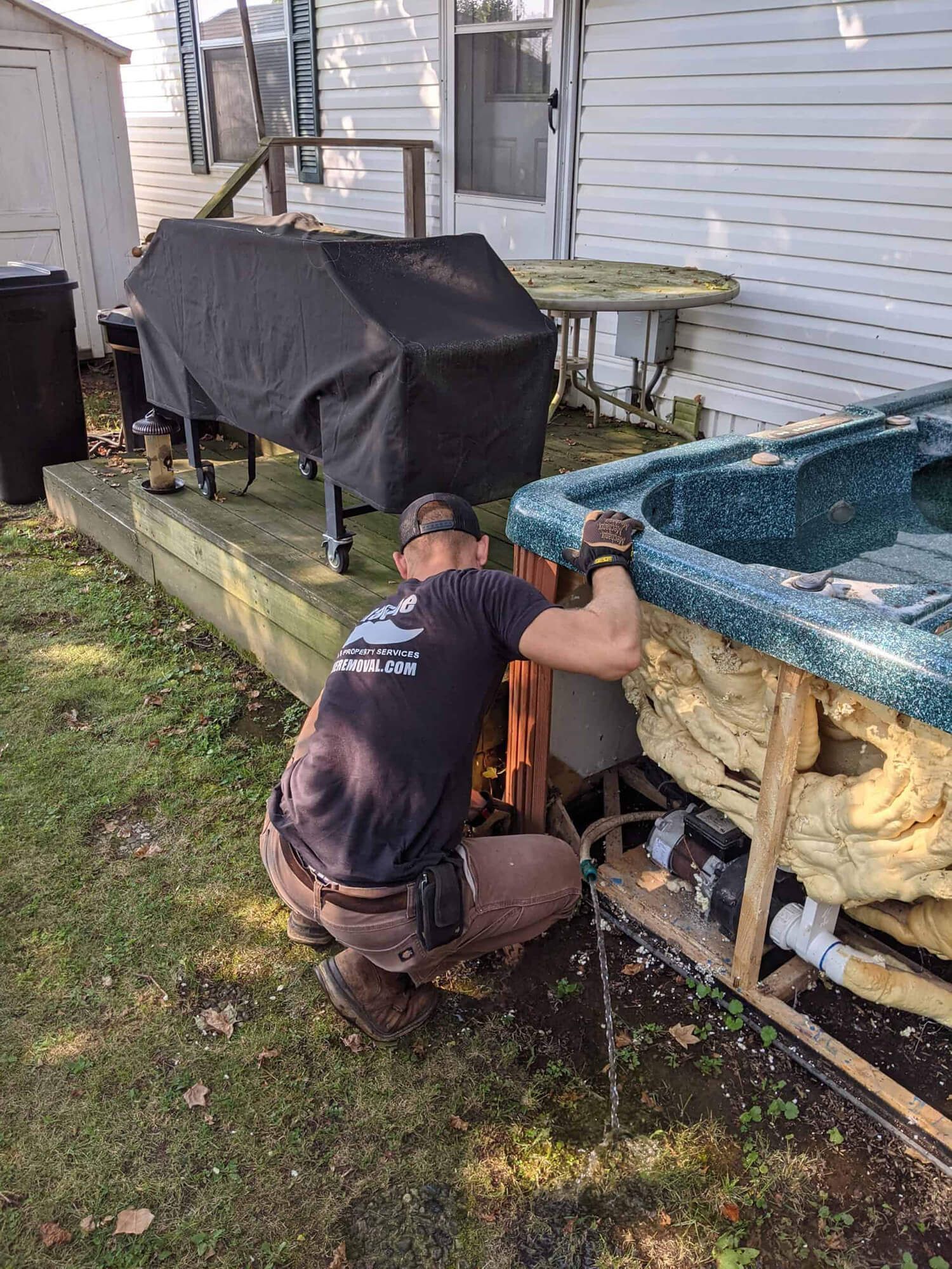Hot tub removal
