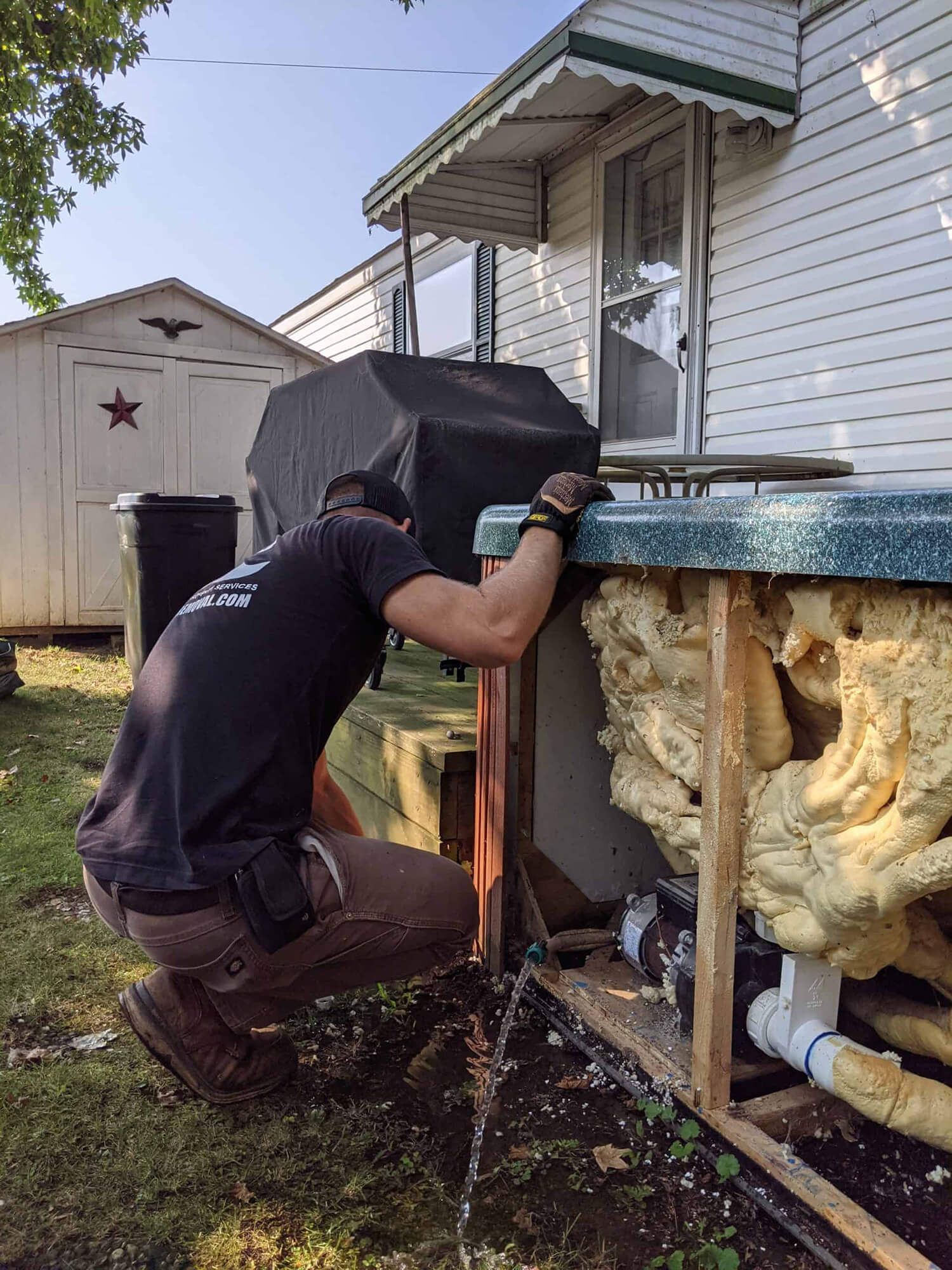 Hot tub removal