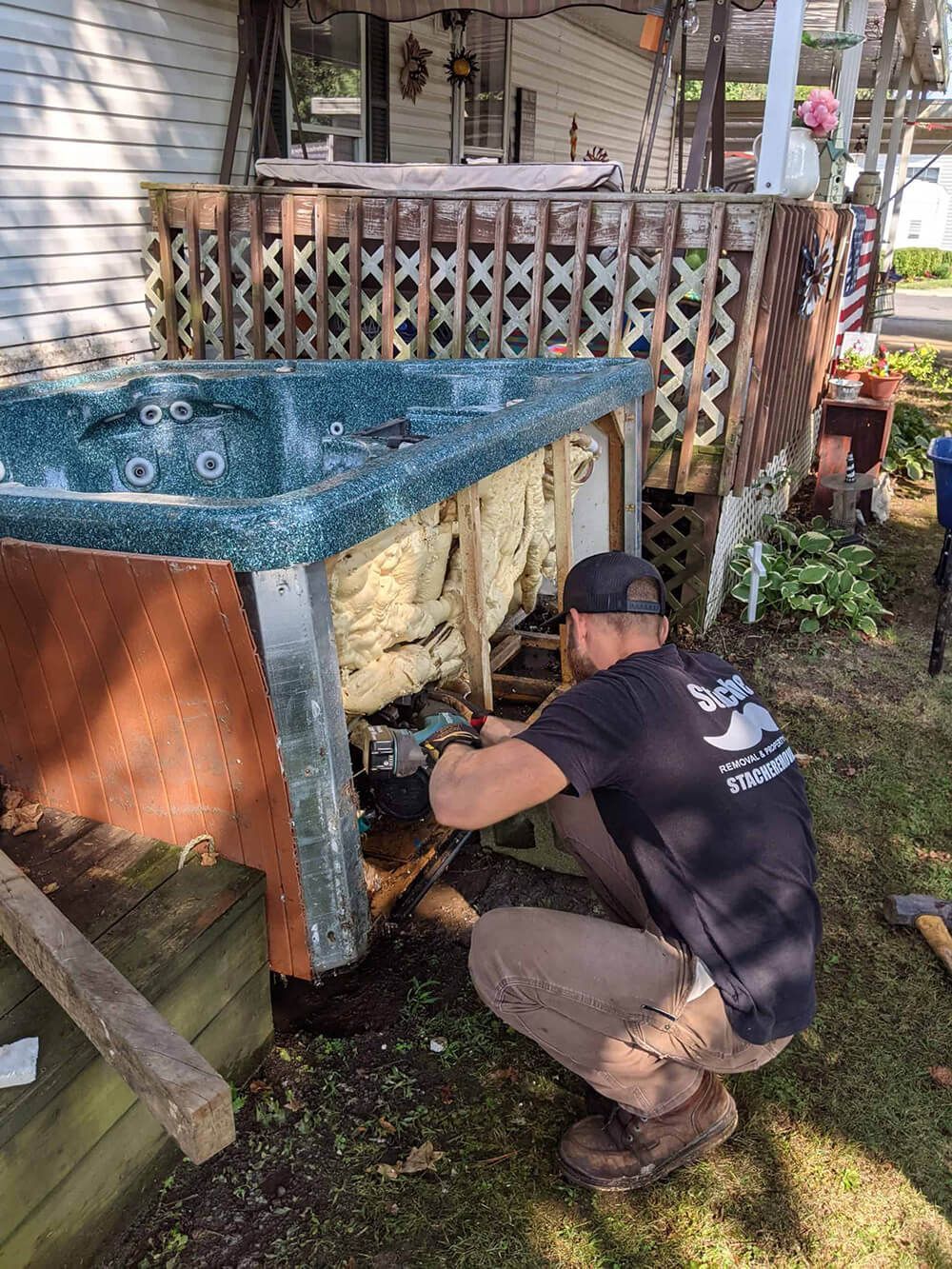 hot tub removal
