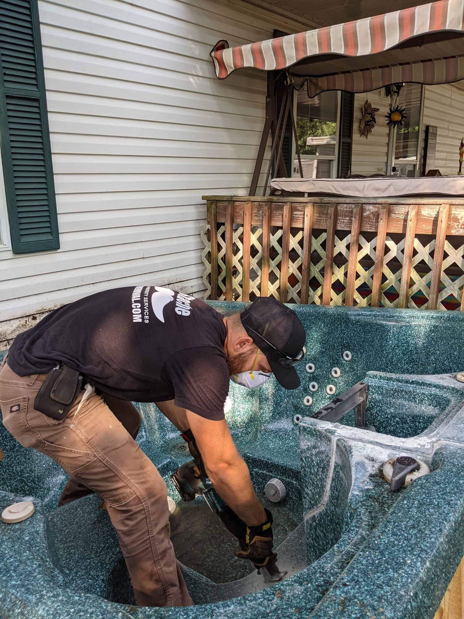Hot tub removal