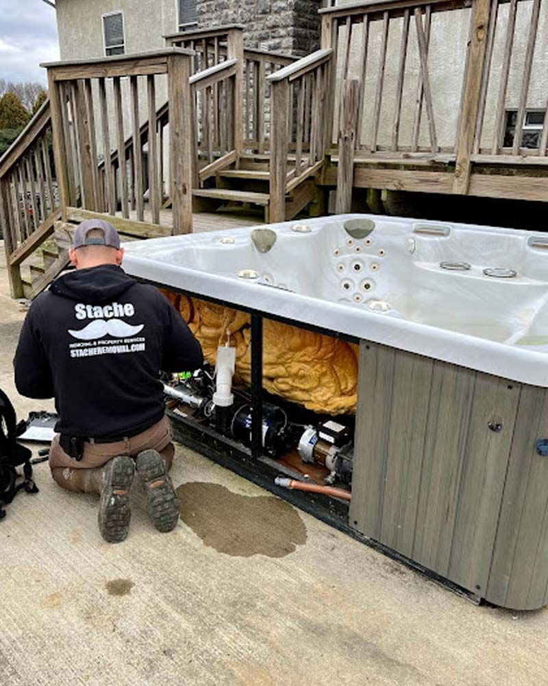 Hot tub removal