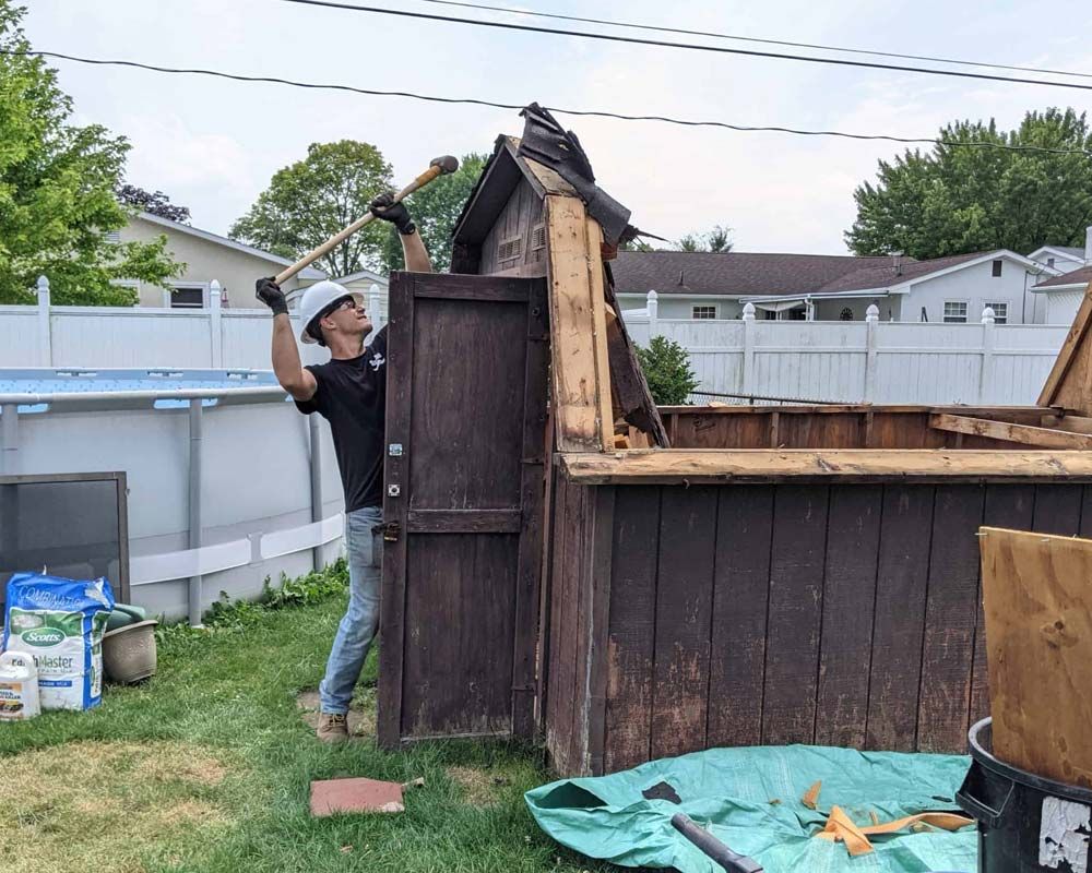 Shed removal