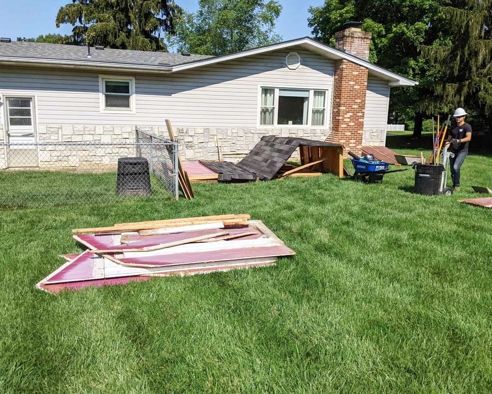 Shed removal