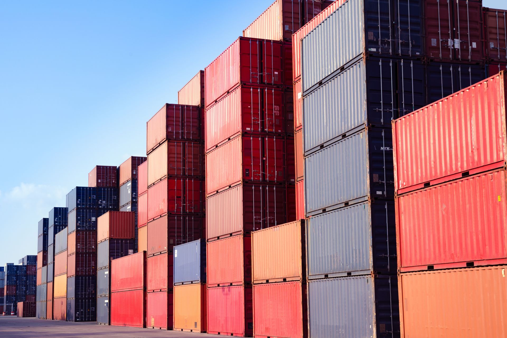 Various-sized shipping containers available from a containers supplier in New Philadelphia, OH.