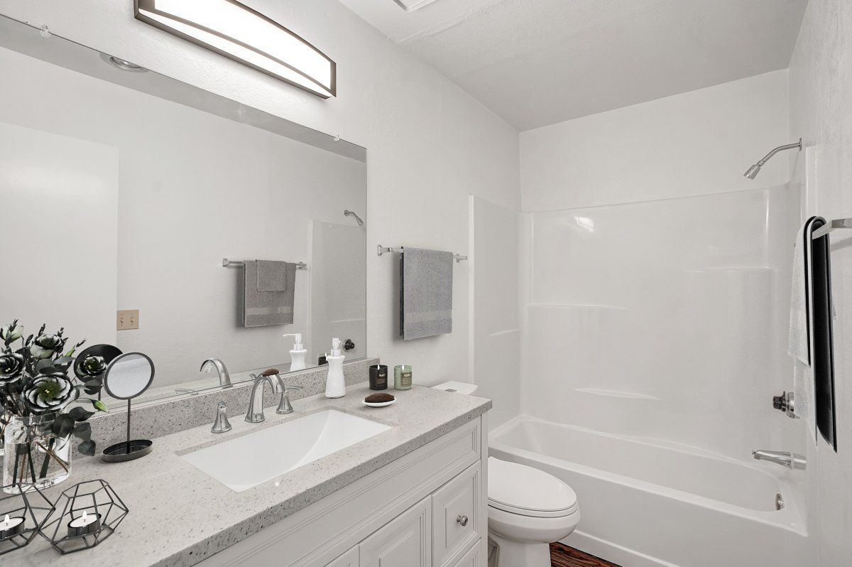 bathroom sink and tub