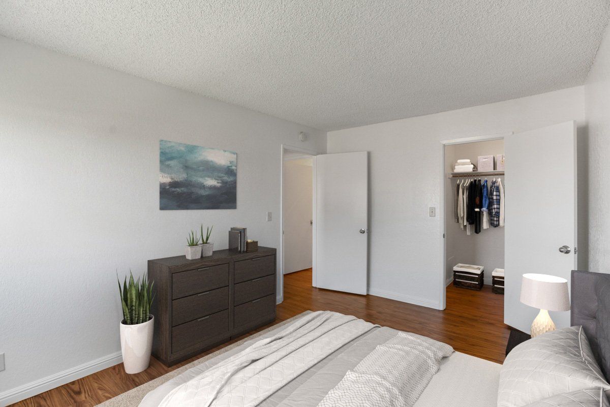 bedroom with closet