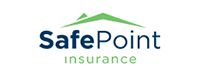 SafePoint Insurance logo with a green roof icon over the company name in dark blue.
