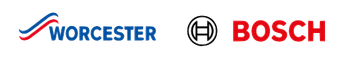 A worcester and bosch logo on a white background