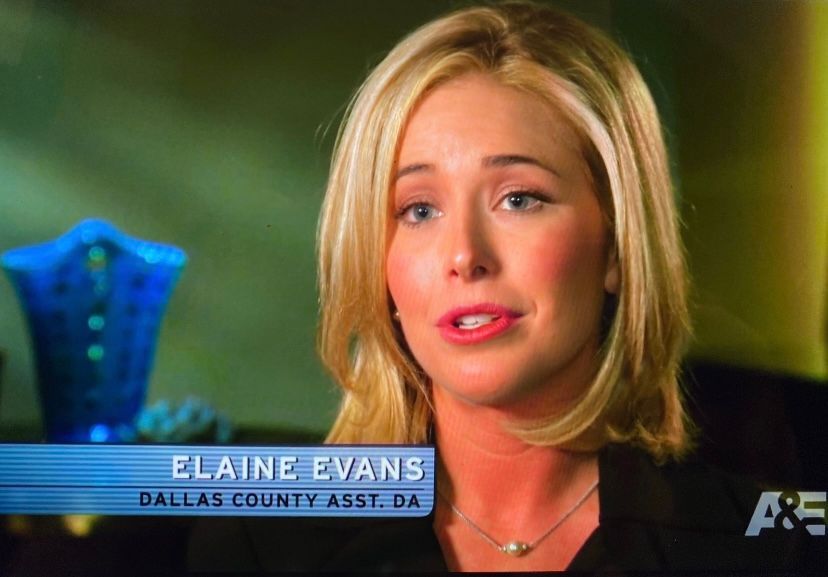 A woman named elaine evans is on a tv show