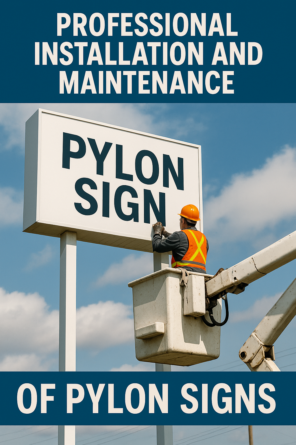 Professional pylon sign installation and maintenance by Carolina Signs & Wonders in Sumter, SC to boost business visibility.